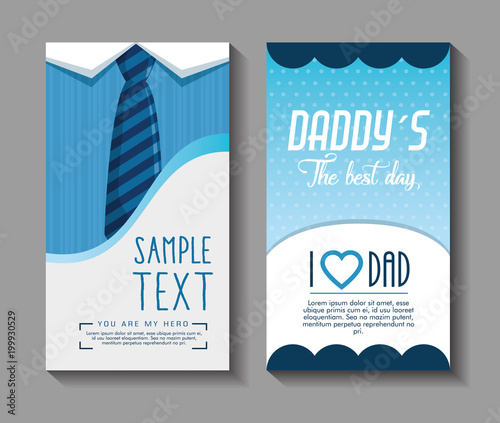 happy fathers day card with calligraphy and accessory vector illustration design