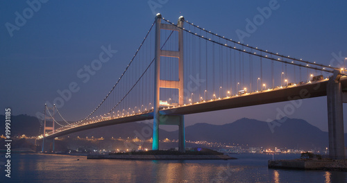 Tsing ma bridge at night