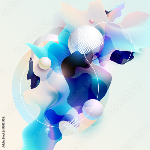 Fluid colors, poster design. Abstract colorful template.