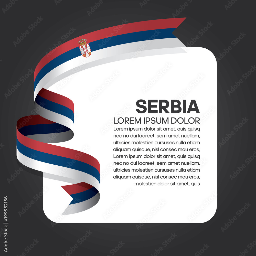 Obraz premium Serbia flag background