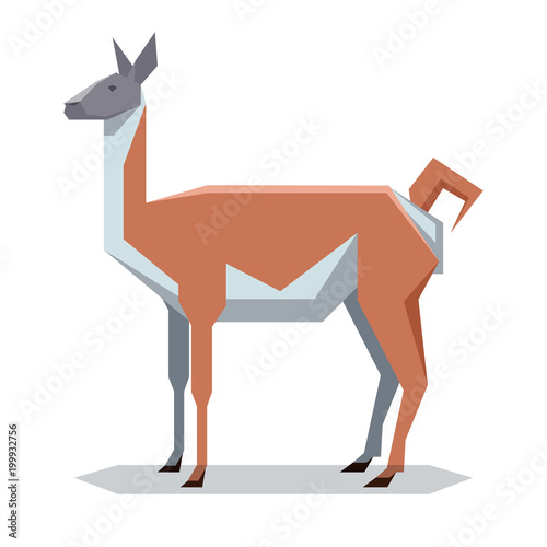 Flat polygonal Guanaco