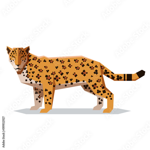 Flat polygonal Jaguar