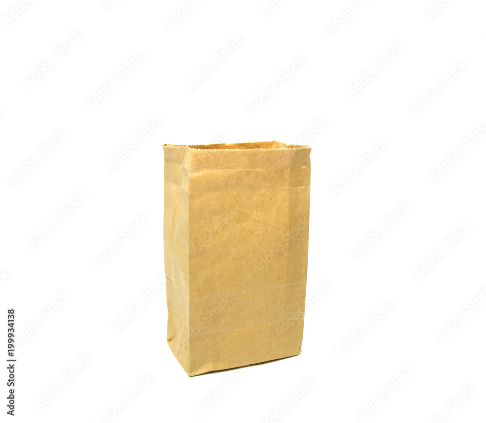 recycle brown paper bag isolated on white background recycle brown paper bag isolated on white background