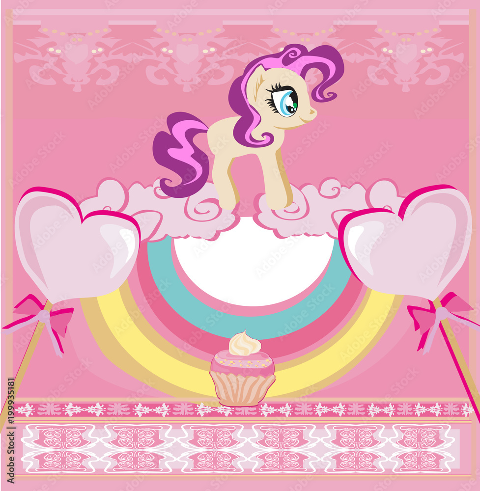Card with a cute unicorn Card with a cute unicorn