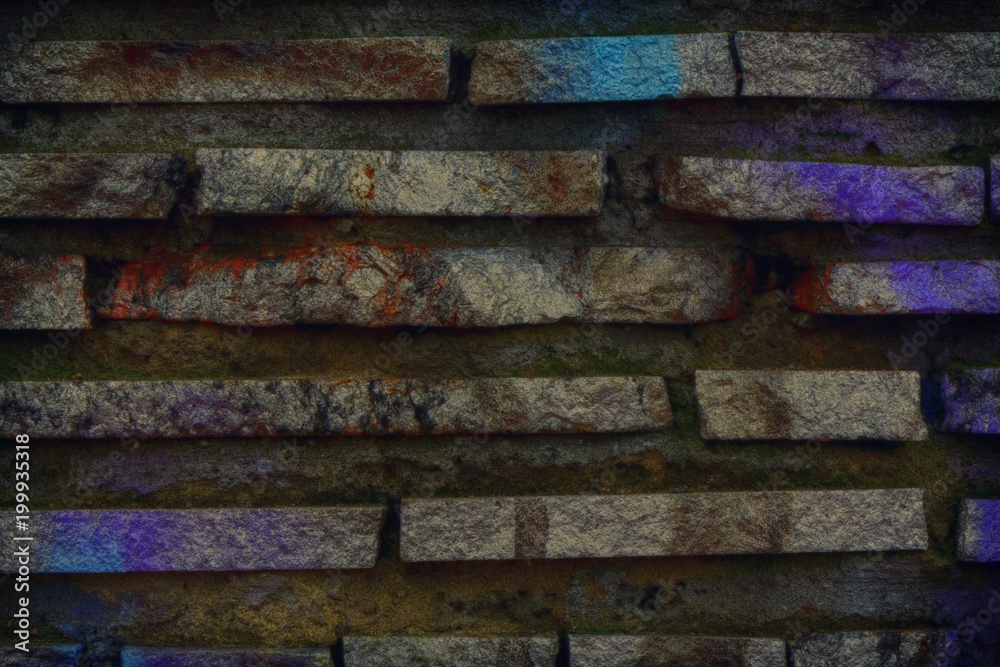 Grunge brick wall texture, background of stone, rock surface