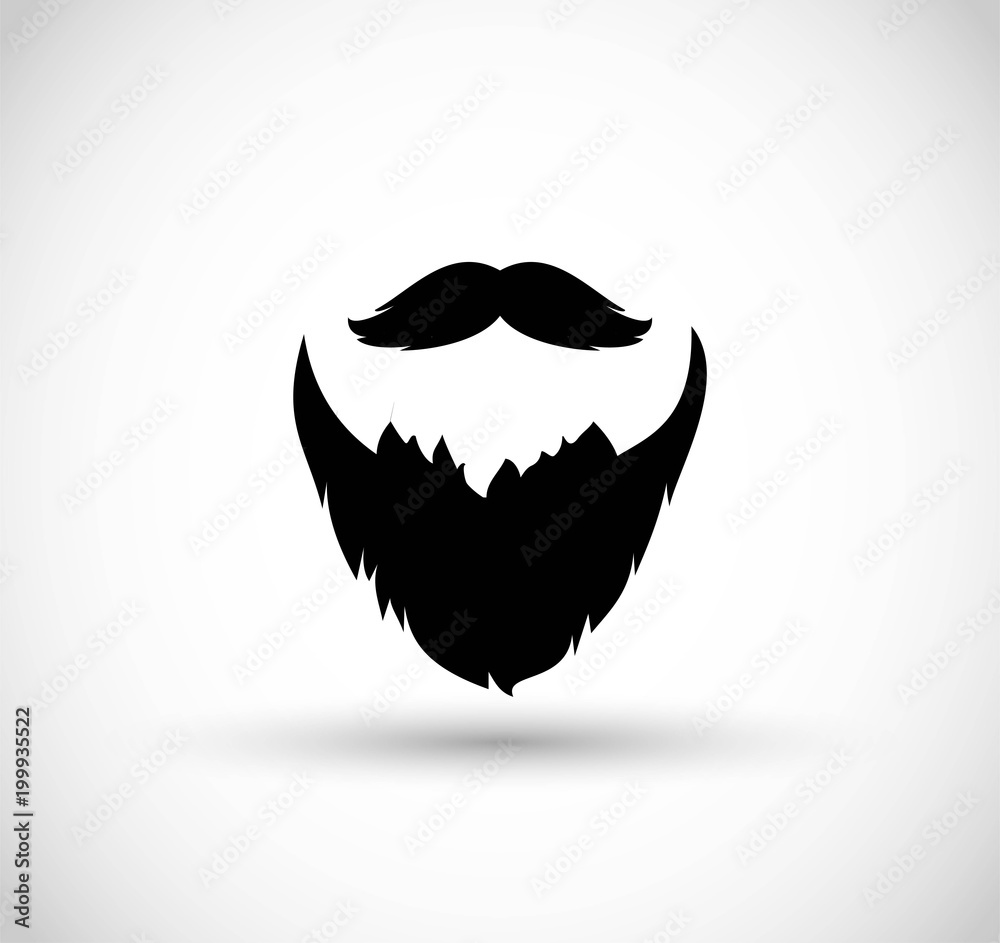 Beard icon vector Beard icon vector