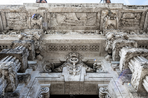 Architecture and sights of the Italian city of Genoa