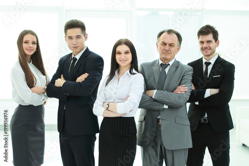 group of business people on a light background