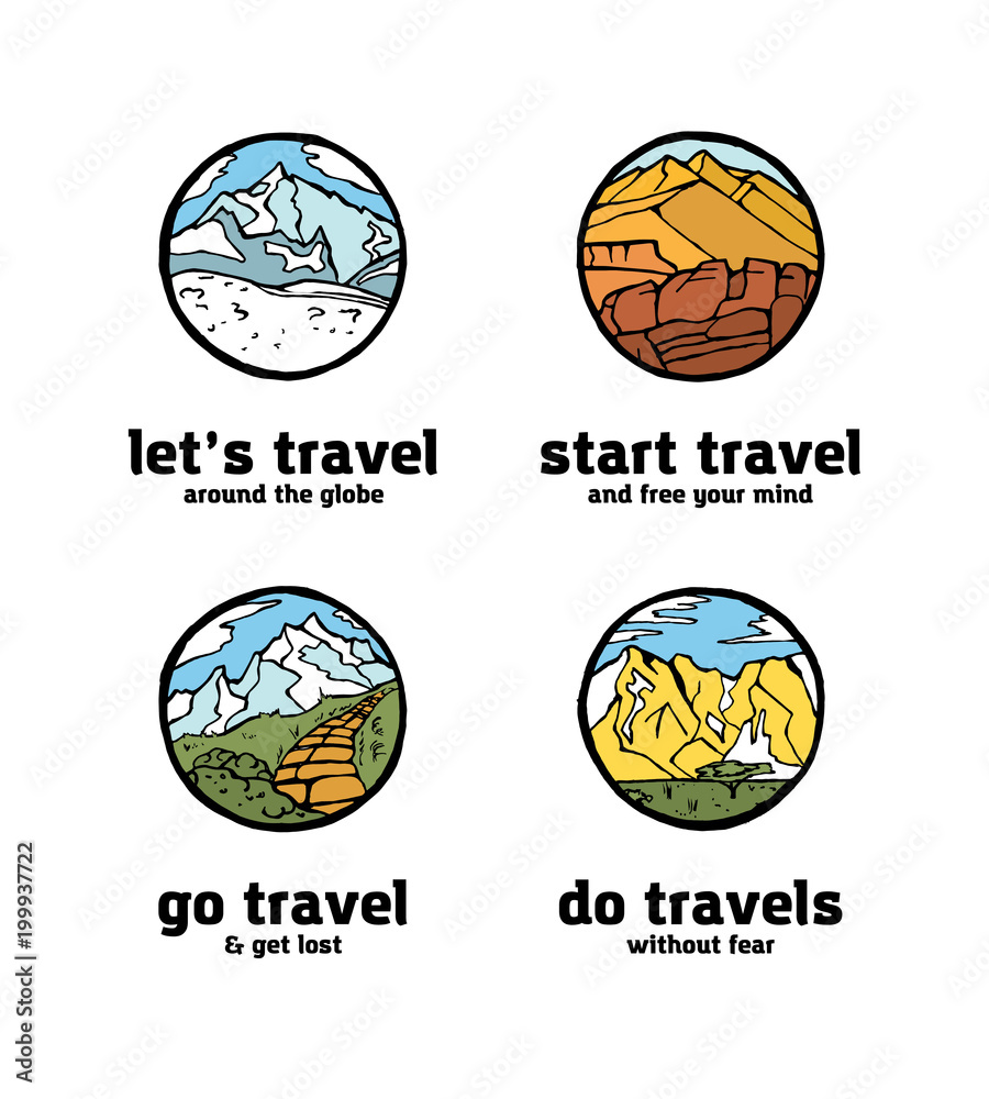 Obraz premium Traveling logo set