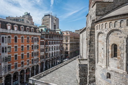 Architecture and sights of the Italian city of Genoa