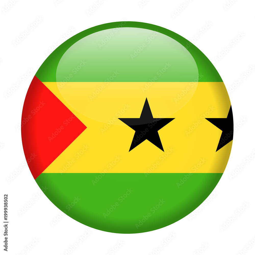 Sao Tome and Principe Flag Vector Round Icon Sao Tome and Principe Flag Vector Round Icon
