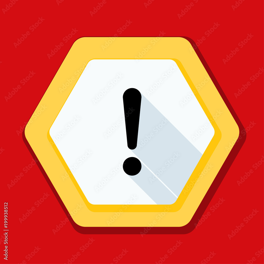 Exclamation Danger sign illustration