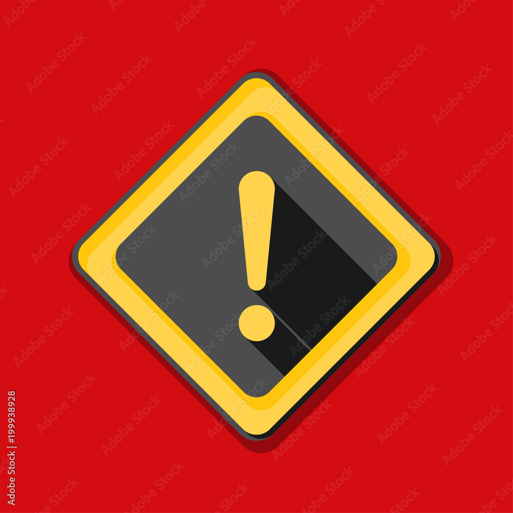 Exclamation Danger sign illustration