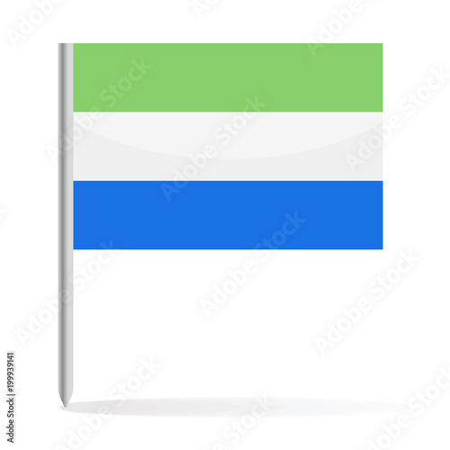 Free Download Sierra Leone Flag Pin Vector Icon - GFXLoad