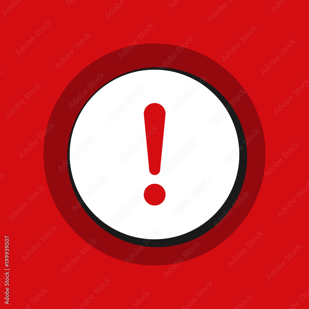 Exclamation Danger sign illustration