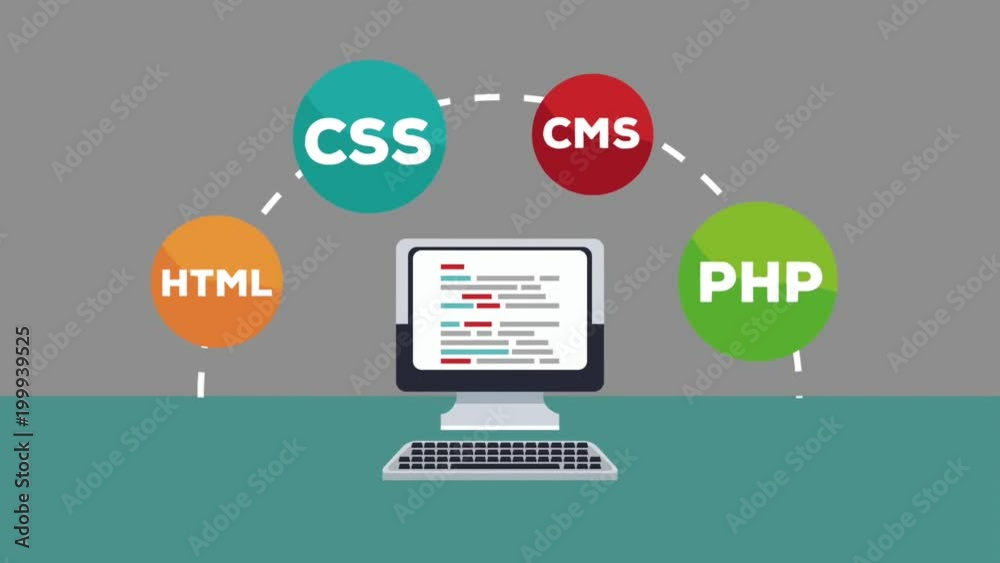 Working on website development from computer High Definition colorful scenes