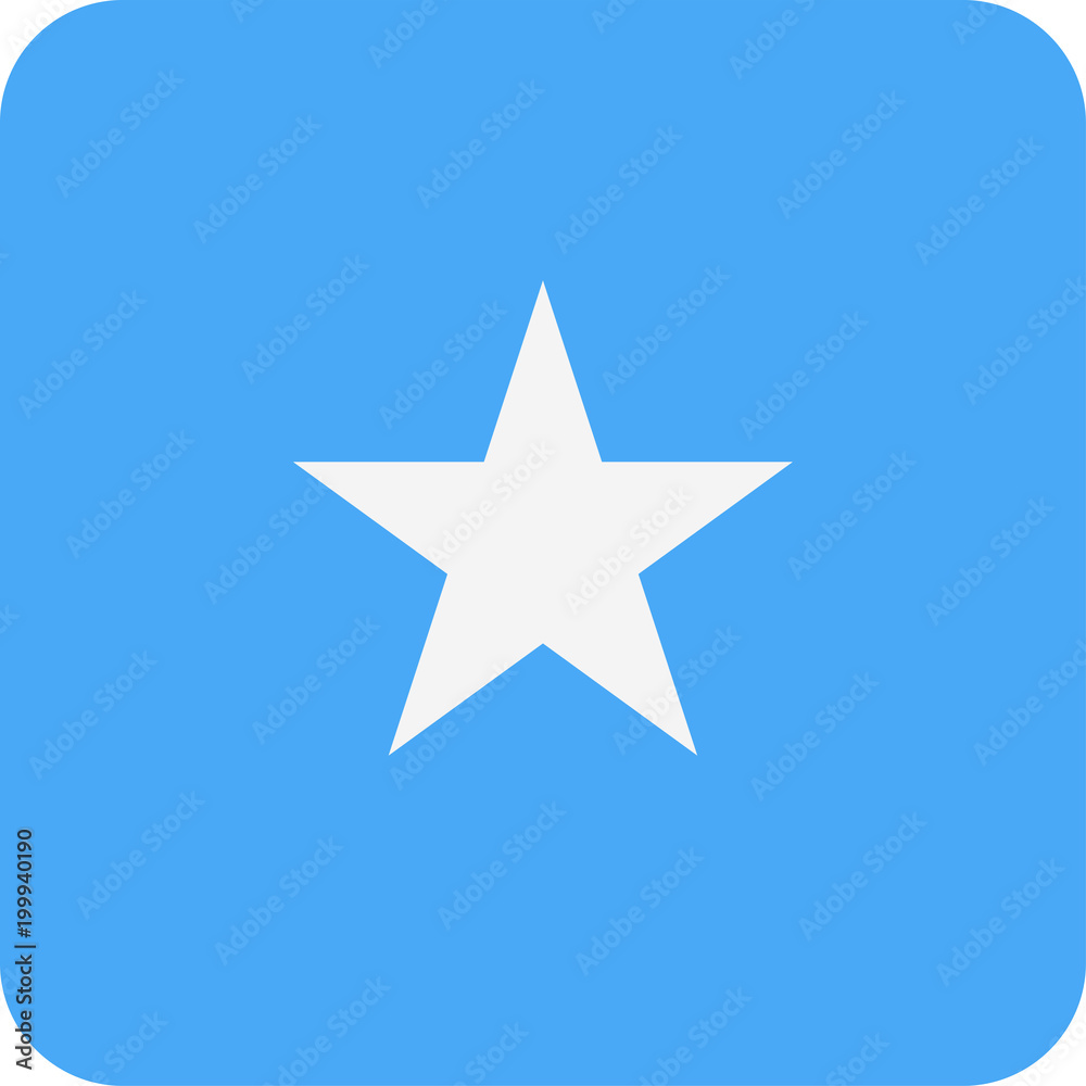 Somalia Flag Vector Square Flat Icon Somalia Flag Vector Square Flat Icon