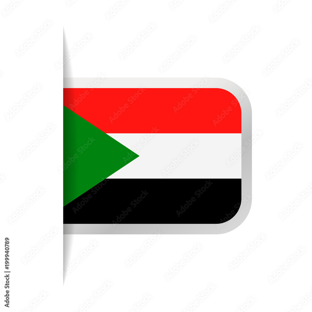 Sudan Flag Vector Bookmark Icon Sudan Flag Vector Bookmark Icon