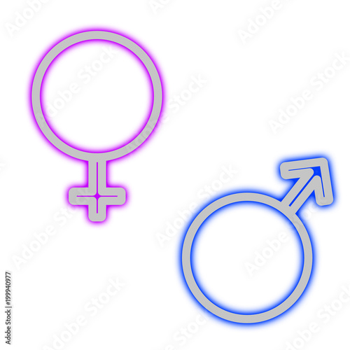 female male gender symbols backdrop