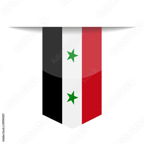 Syria Flag Vector Bookmark Icon