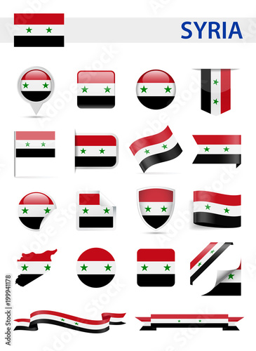 Free Download Syria Flag Vector Set - GFXLoad