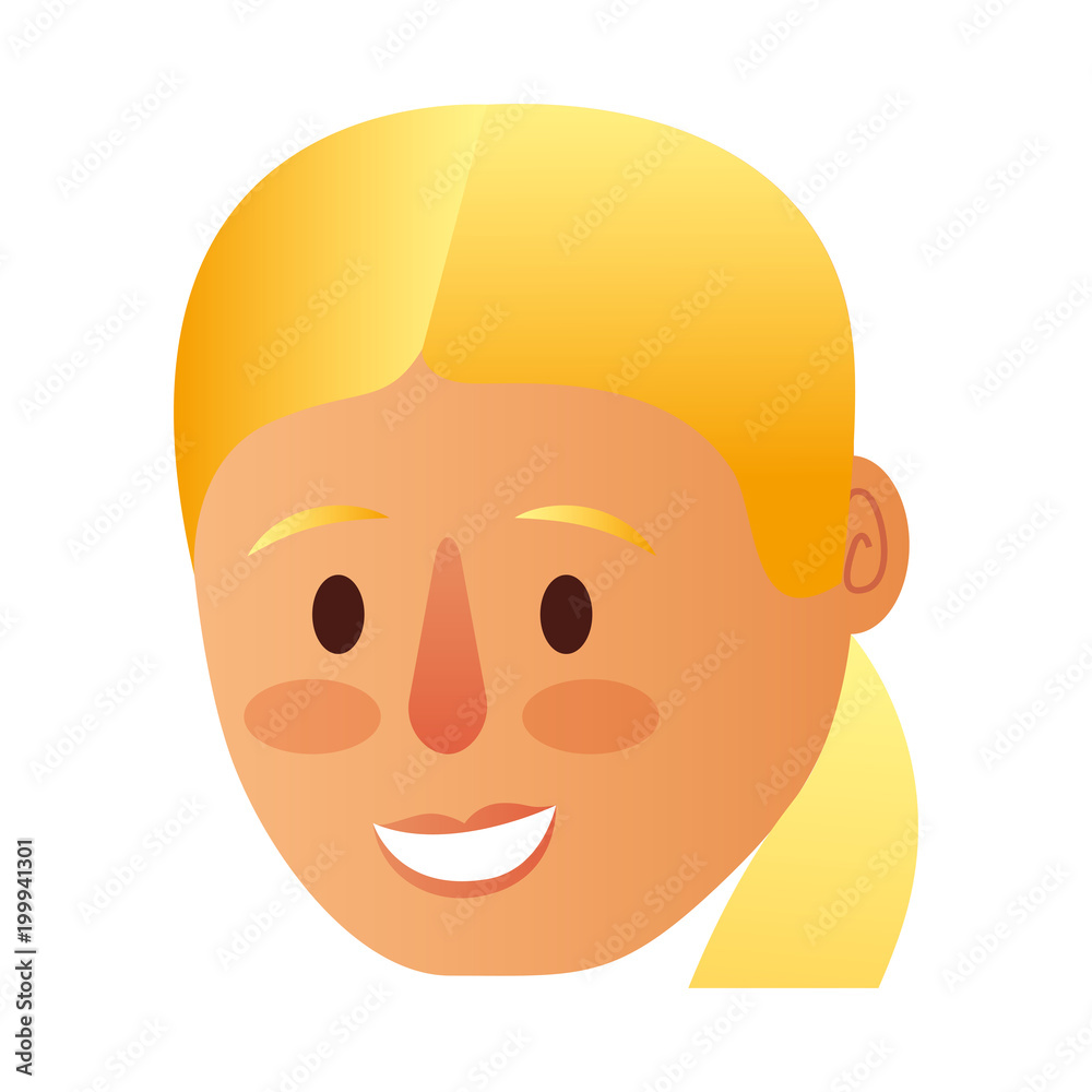 happy woman face character vector illustration design happy woman face character vector illustration design