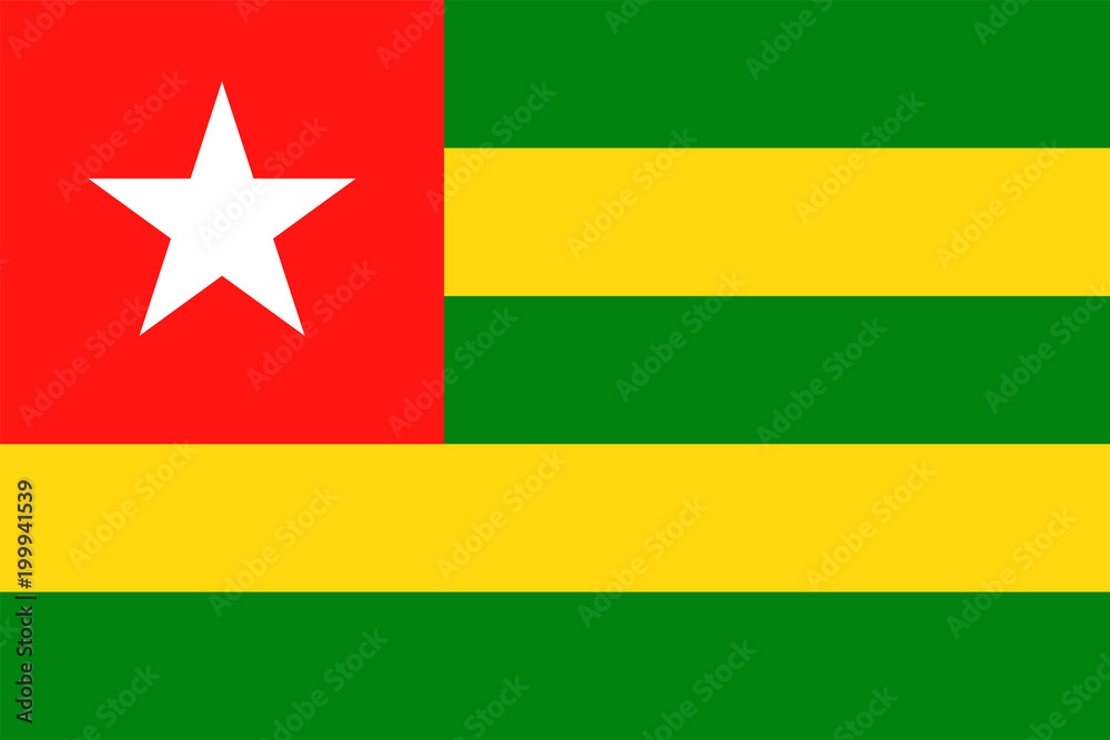 Togo Flag Vector Flat Icon