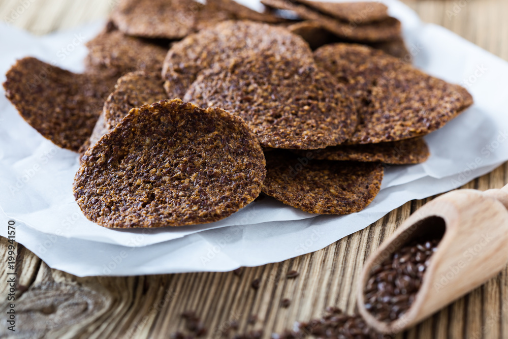 Healthy chips with flax seeds Healthy chips with flax seeds