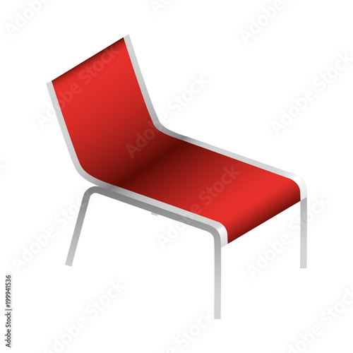 beach chair isolated icon vector illustration design