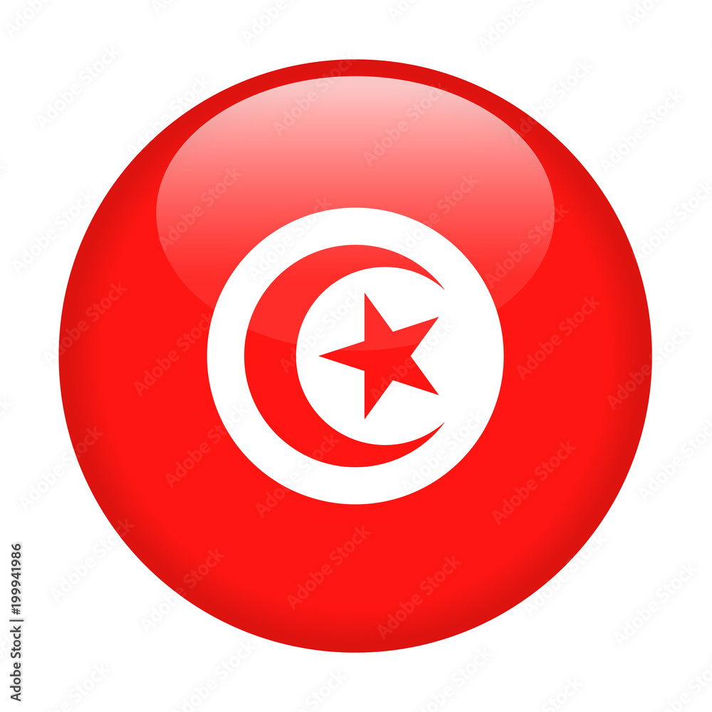 Tunisia Flag Vector Round Icon Tunisia Flag Vector Round Icon