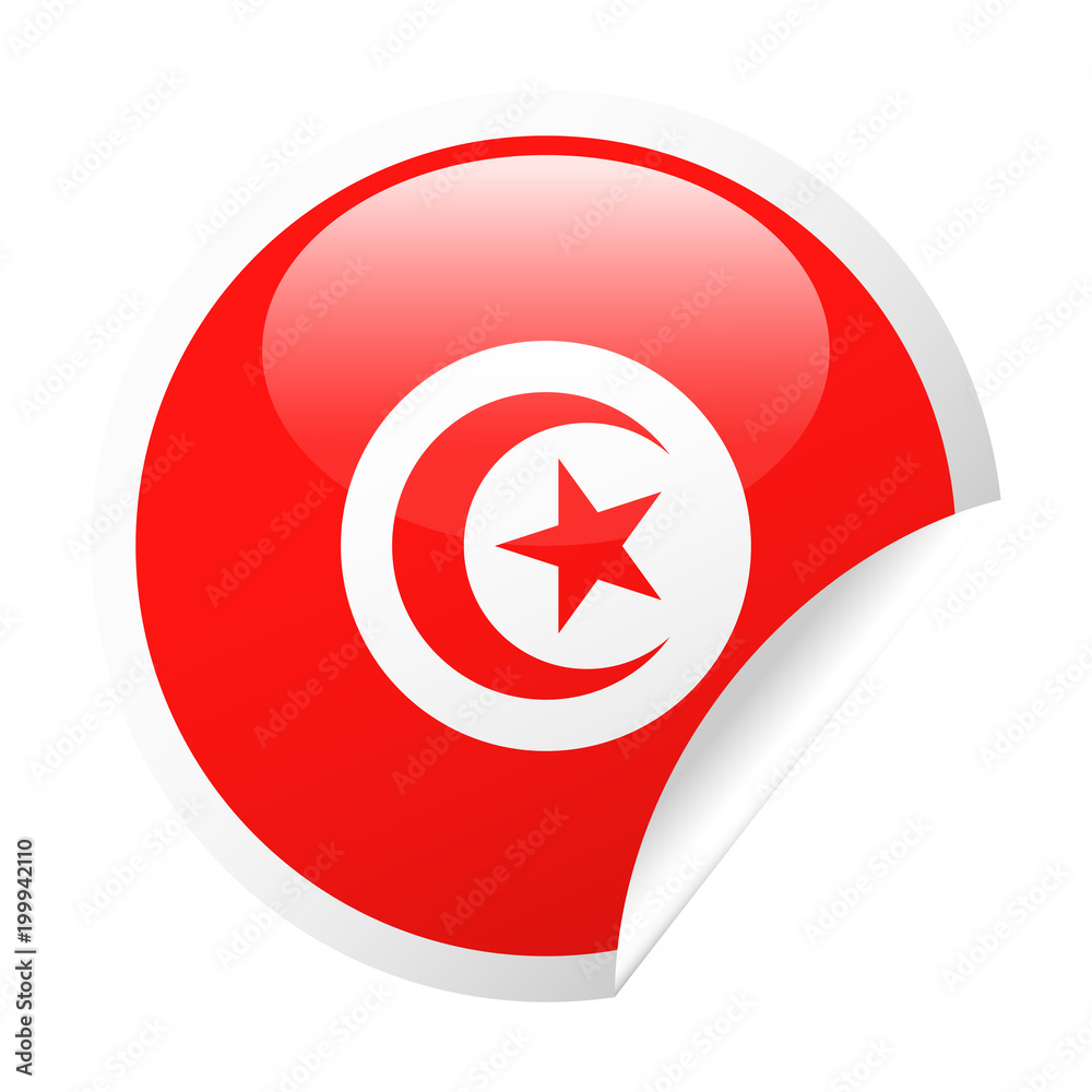 Tunisia Flag Vector Round Corner Paper Icon Tunisia Flag Vector Round Corner Paper Icon