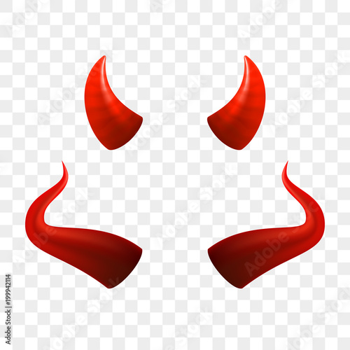 Devil horns video chat face vector icon