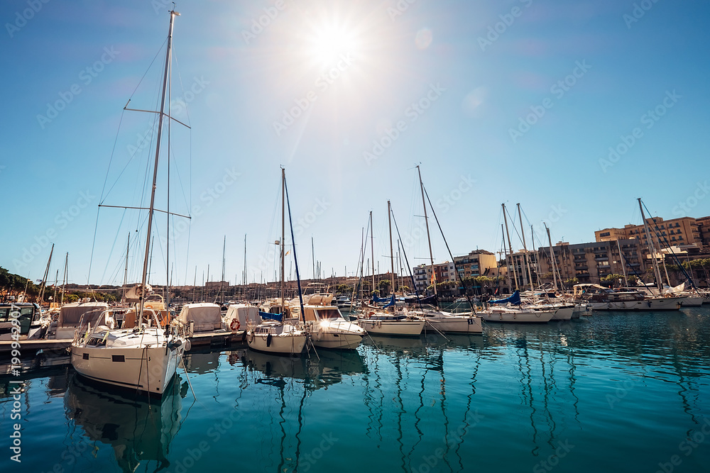 Msida yacht Marina docks near the Valetta Malta's capital. Msida yacht Marina docks near the Valetta Malta's capital.