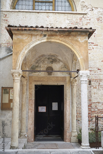 Asolo  Italy - March 26  2018   Secondary entrance of Asolo dome