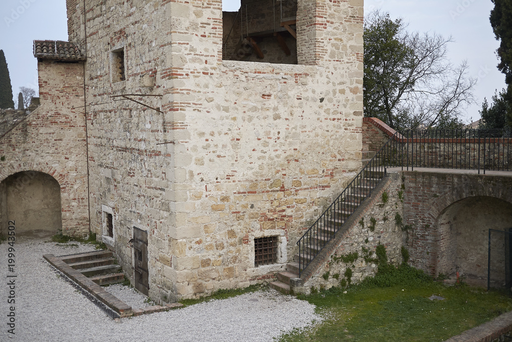 Asolo, Italy - March 26, 2018 : View of Queen Cornaro castle