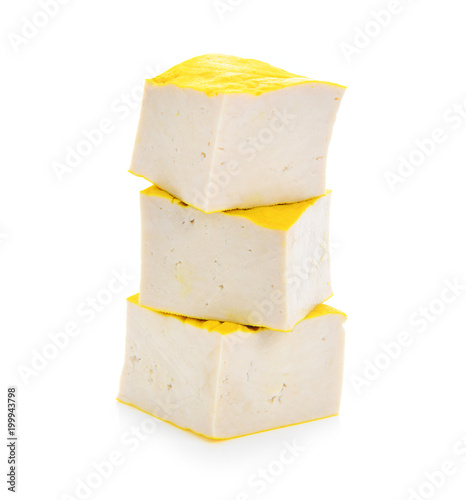 tofu on White background