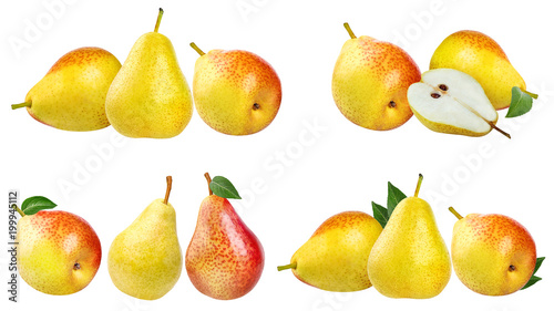Fototapeta Naklejka Na Ścianę i Meble -  Fresh pear isolated on white background