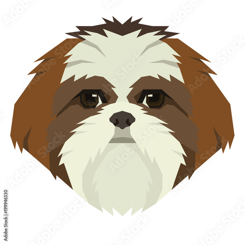 Dog collection Shih Tzu Geometric style Avatar icon