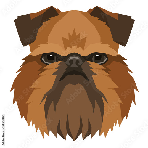Dog collection Griffon Bruxellois Geometric style Avatar icon