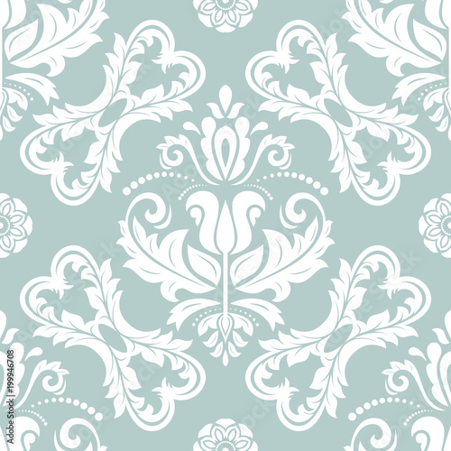 Classic seamless white pattern. Traditional orient ornament. Classic vintage background