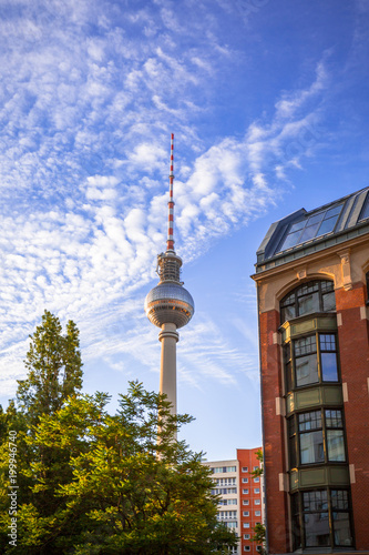 Wallpaper Mural Cityscape of Berlin with TV tower, Germany Torontodigital.ca