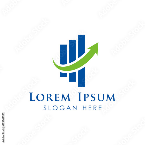 Finance logo template. accounting logo template. chart and arrow vector Free Download Finance logo template. accounting logo template. chart and arrow vector - GFXLoad