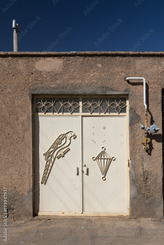 Naklejka premium An Old Door in Khusf, Khorasan, Iran