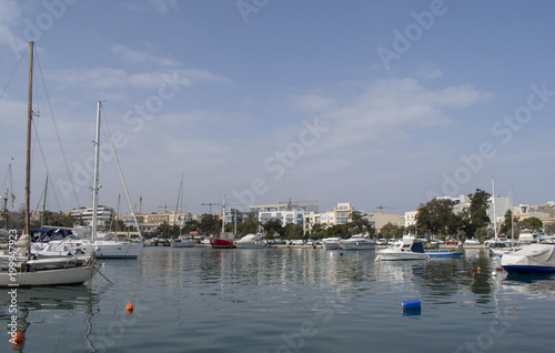 Malta view of Gzira town from Manoel Island