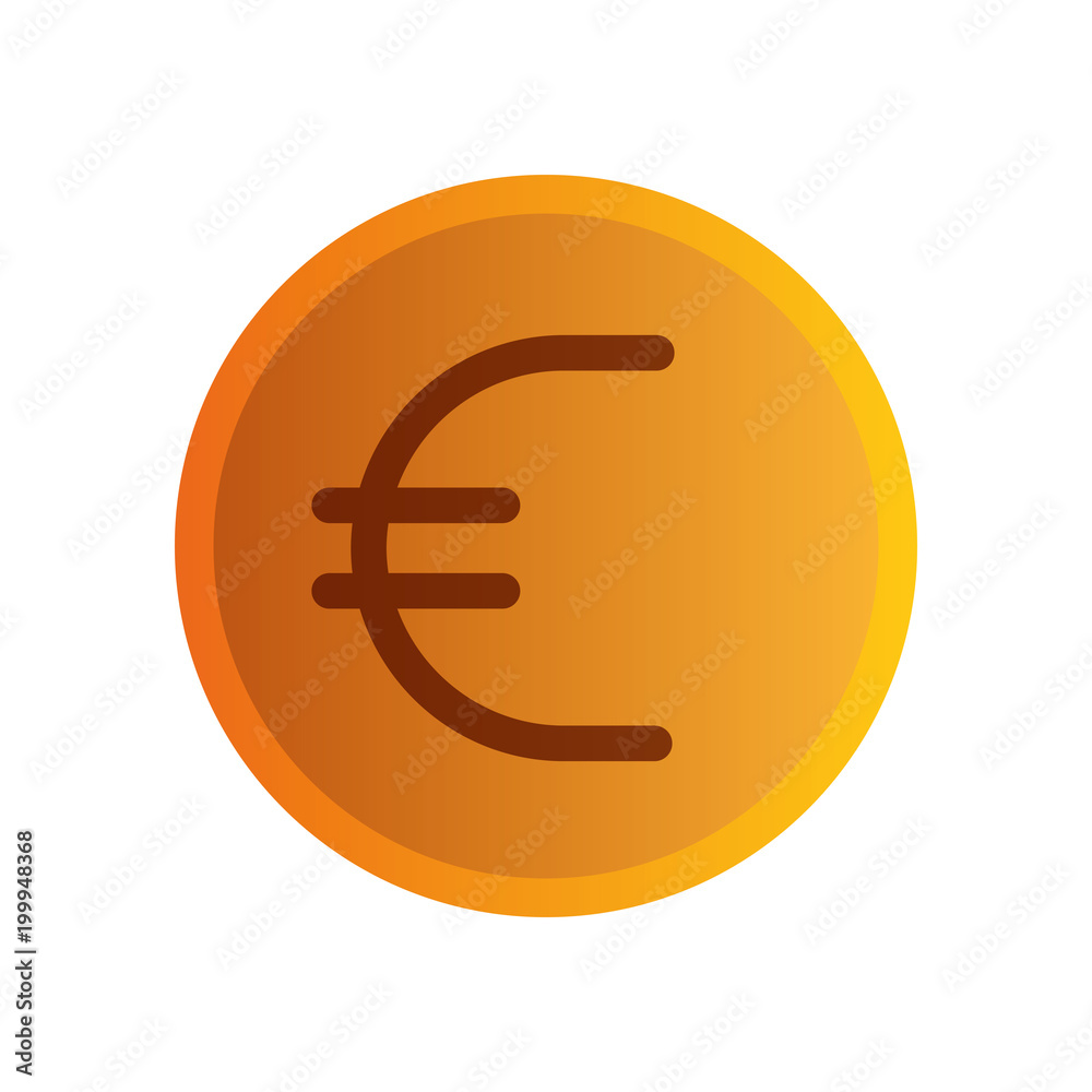 euro coin isolated icon vector illustration design euro coin isolated icon vector illustration design