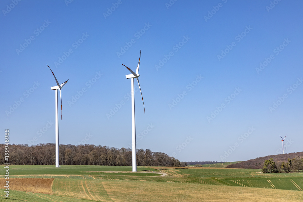 wind generator produces electric power in rural landscape wind generator produces electric power in rural landscape