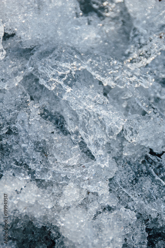 Melting ice crystals