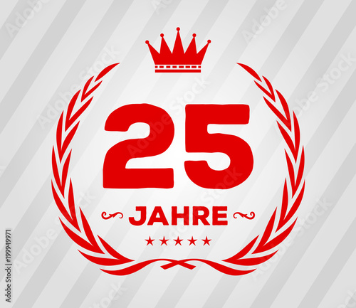 25 Jahre rot kranz