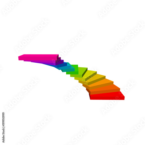 Spiral staircase. Isolated ...