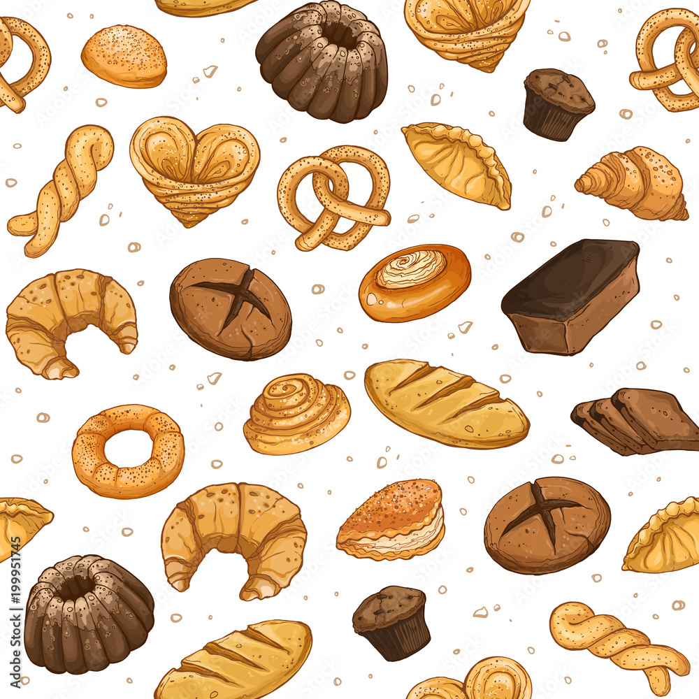Free Vector  Hand drawn bakery background